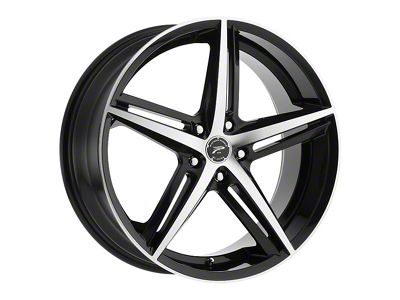 Platinum Smooth Trip Gloss Black with Diamond Cut Face Wheel; 18x8; 35mm Offset (08-23 RWD Challenger, Excluding Widebody)