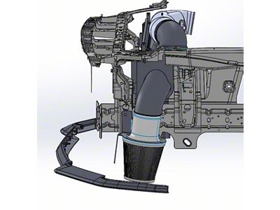 PMAS Cobra Jet Cold Air Intake; Fenderwell System (15-23 Mustang GT)