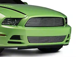 SpeedForm Modern Billet Replacement Upper Grille; Polished (13-14 Mustang V6)