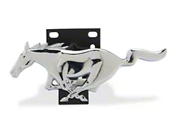 Ford Running Pony Grille Emblem with Bracket; Chrome (94-04 Mustang)
