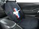 SpeedForm Seat Armour Protective Cover with Tri-Bar Pony Logo; Black (79-14 Mustang)