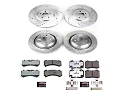 Power Stop Z26 Street Warrior Brake Rotor and Pad Kit; Front and Rear (15-17 Hellcat, SRT 392, T/A 392; 18-21 w/ 6-Piston Front Calipers)