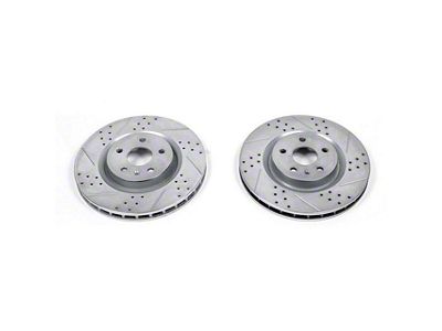 PowerStop Evolution Cross-Drilled and Slotted Rotors; Front Pair (10-15 Camaro SS)