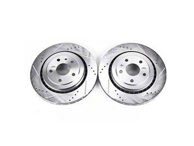 PowerStop Evolution Cross-Drilled and Slotted Rotors; Rear Pair (16-24 Camaro SS)