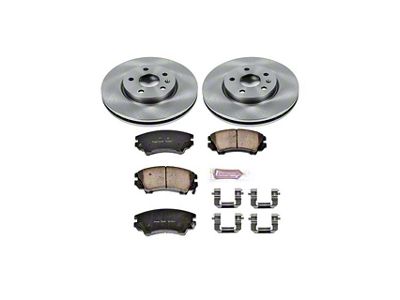 PowerStop OE Replacement Brake Rotor and Pad Kit; Front (10-15 Camaro LS, LT)