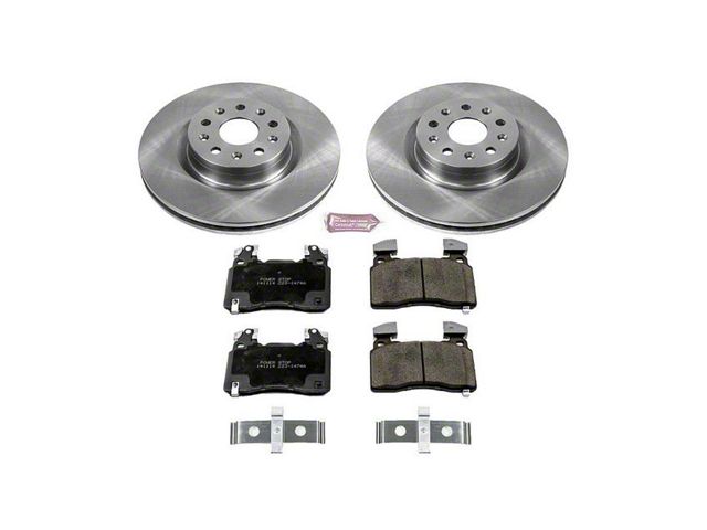 PowerStop OE Replacement Brake Rotor and Pad Kit; Front (16-24 Camaro SS w/ 4-Piston Front Calipers)