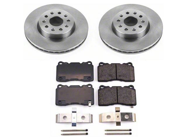 PowerStop OE Replacement Brake Rotor and Pad Kit; Front (16-24 Camaro LS & LT w/ 4-Piston Front Calipers; 20-24 Camaro LT1)