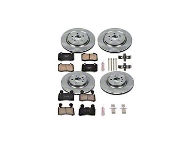 PowerStop OE Replacement Brake Rotor and Pad Kit; Front and Rear (10-15 Camaro SS)