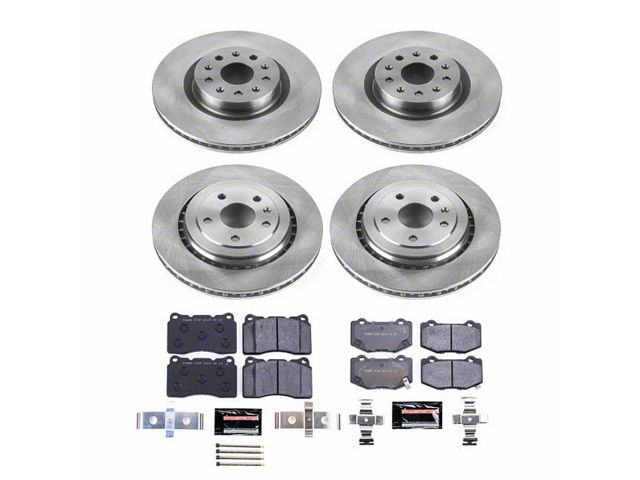 PowerStop Track Day Brake Rotor and Pad Kit; Front and Rear (16-24 Camaro SS w/ 4-Piston Front Calipers)