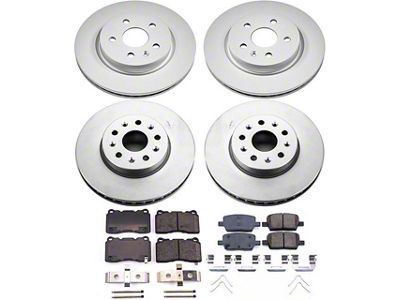 PowerStop Z17 Evolution Plus Brake Rotor and Pad Kit; Front and Rear (16-24 Camaro LS & LT w/ 4-Piston Front Calipers; 2020 Camaro LT1)