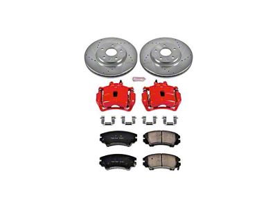 PowerStop Z23 Evolution Sport Brake Rotor, Pad and Caliper Kit; Front (10-15 Camaro LS, LT)
