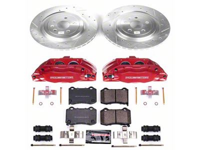 PowerStop Z23 Evolution Sport Brake Rotor, Pad and Caliper Kit; Rear (10-15 Camaro SS; 12-24 Camaro ZL1)