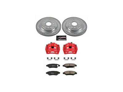 PowerStop Z23 Evolution Sport Brake Rotor, Pad and Caliper Kit; Rear (10-15 Camaro LS, LT)