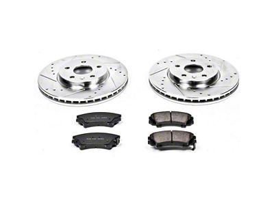 PowerStop Z23 Evolution Sport Brake Rotor and Pad Kit; Front (10-15 Camaro LS, LT)