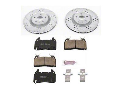 PowerStop Z23 Evolution Sport Brake Rotor and Pad Kit; Front (10-15 Camaro SS)