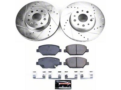 PowerStop Z23 Evolution Sport Brake Rotor and Pad Kit; Front (16-24 Camaro LS & LT w/ Single Piston Front Calipers)