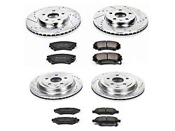 PowerStop Z23 Evolution Sport Brake Rotor and Carbon-Fiber Ceramic Pad Kit; Front and Rear (10-15 Camaro LS, LT)