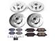 PowerStop Z23 Evolution Sport Brake Rotor and Pad Kit; Front and Rear (16-24 Camaro LS & LT w/ Single Piston Front Calipers)