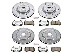 PowerStop Z26 Street Warrior Brake Rotor and Pad Kit; Front and Rear (10-15 Camaro SS)