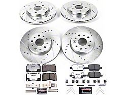 PowerStop Z26 Street Warrior Brake Rotor and Pad Kit; Front and Rear (16-24 Camaro LS & LT w/ 4-Piston Front Calipers; 2020 Camaro LT1)