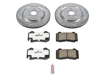 PowerStop Z26 Street Warrior Brake Rotor and Pad Kit; Rear (10-15 Camaro SS; 12-24 Camaro ZL1)