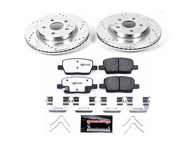 PowerStop Z26 Street Warrior Brake Rotor and Pad Kit; Rear (16-24 Camaro LS, LT, LT1)