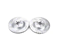 Power Stop Evolution Cross-Drilled and Slotted Rotors; Front Pair (08-14 SRT8; 15-16 Scat Pack; 2017 R/T 392; 18-21 w/ 4-Piston Front Calipers)