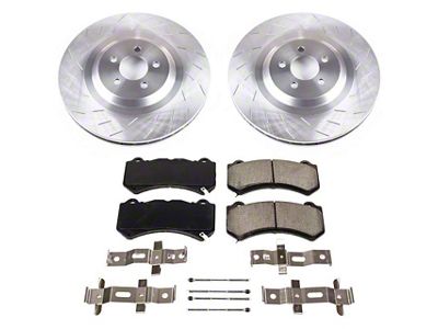 PowerStop OE Replacement Brake Rotor and Pad Kit; Front (15-20 Challenger R/T 392, R/T Scat Pack, SRT 392, SRT Hellcat, SRT Super Stock & T/A 392 w/ 6-Piston Front Calipers)