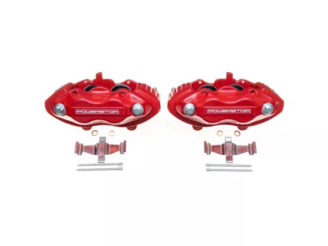 PowerStop Performance Front Brake Calipers; Red (08-21 Challenger 392 Hemi Scat Pack Shaker, GT, R/T, SRT8 & T/A w/ 4-Piston Front Calipers)