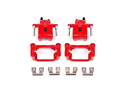 PowerStop Performance Rear Brake Calipers; Red (09-20 RWD Challenger SE & SXT w/ Single Piston Front Calipers & Solid Rear Rotors)