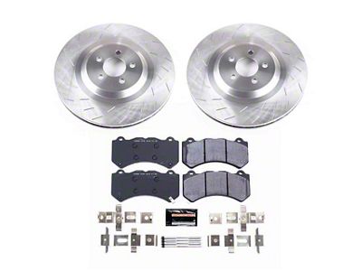 PowerStop Track Day Brake Rotor and Pad Kit; Front (15-20 Challenger R/T 392, R/T Scat Pack, SRT 392, SRT Hellcat, SRT Super Stock & T/A 392 w/ 6-Piston Front Calipers)