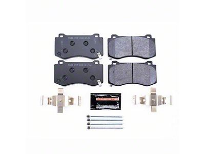 PowerStop Track Day Carbon-Fiber Metallic Brake Pads; Front Pair (08-23 Challenger 392 Hemi Scat Pack Shaker, GT, R/T, SRT8, SRT Demon, SRT Super Stock & T/A w/ 4-Piston Front Calipers)