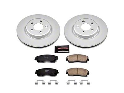 PowerStop Z17 Evolution Plus Brake Rotor and Pad Kit; Front (09-23 RWD Challenger SE & SXT w/ Single Piston Front Calipers)