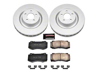 PowerStop Z17 Evolution Plus Brake Rotor and Pad Kit; Front (08-23 Challenger 392 Hemi Scat Pack Shaker, GT, R/T, SRT8, SRT Super Stock & T/A w/ 4-Piston Front Calipers)