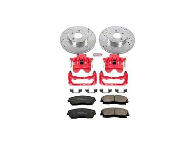 PowerStop Z23 Evolution Sport Brake Rotor, Pad and Caliper Kit; Front (09-11 Challenger SE w/ Single Piston Front Calipers)