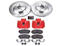 PowerStop Z23 Evolution Sport Brake Rotor, Carbon-Fiber Ceramic Pad and Caliper Kit; Front (12-21 Challenger w/ Single Piston Front Calipers)