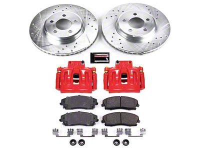 PowerStop Z23 Evolution Sport Brake Rotor, Pad and Caliper Kit; Front (12-21 RWD Challenger SXT w/ Single Piston Front Calipers)
