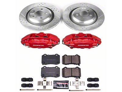 PowerStop Z23 Evolution Sport Brake Rotor, Pad and Caliper Kit; Rear (08-20 Challenger w/ 4 or 6-Piston Front Calipers, Excluding SE & SXT)