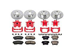 PowerStop Z23 Evolution Sport Brake Rotor, Carbon-Fiber Ceramic Pad and Caliper Kit; Front and Rear (09-11 Challenger w/ Single Piston Front Calipers)
