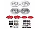 PowerStop Z23 Evolution Sport Brake Rotor, Pad and Caliper Kit; Front and Rear (08-20 Challenger 392 Hemi Scat Pack Shaker, GT, R/T & SRT8 w/ 4-Piston Front Calipers)