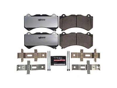 PowerStop Z26 Street Performance Carbon-Fiber Ceramic Brake Pads; Front Pair (15-23 Challenger R/T 392, R/T Scat Pack, SRT 392, SRT Hellcat, SRT Jailbreak, SRT Super Stock & T/A 392 w/ 6-Piston Front Calipers)