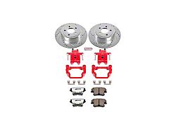PowerStop Z26 Street Warrior Brake Rotor, Carbon-Fiber Ceramic Pad and Caliper Kit; Rear (09-20 Challenger w/ Dual Piston Front Calipers)