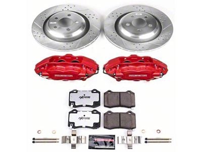 PowerStop Z26 Street Warrior Brake Rotor, Pad and Caliper Kit; Rear (08-20 Challenger w/ 4 or 6-Piston Front Calipers, Excluding SE & SXT)