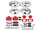 PowerStop Z26 Street Warrior Brake Rotor, Pad and Caliper Kit; Front and Rear (12-20 RWD Challenger SXT w/ Single Piston Front Calipers)