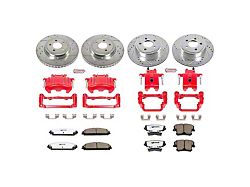 PowerStop Z26 Street Warrior Brake Rotor, Pad and Caliper Kit; Front and Rear (09-11 Challenger R/T; 2011 Challenger SE w/ Dual Piston Front Calipers)