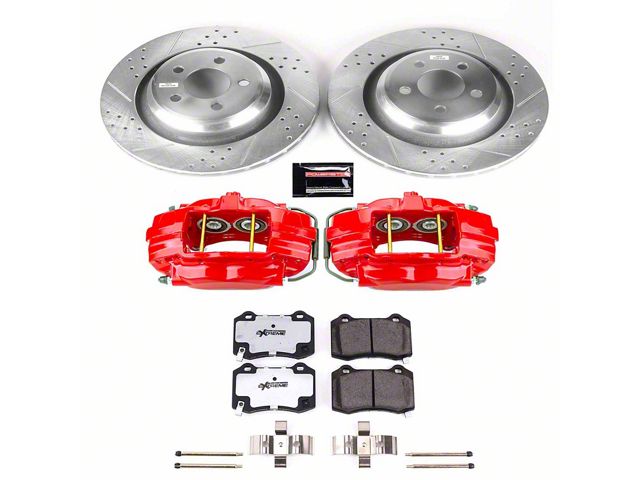 PowerStop Z36 Extreme Truck and Tow Brake Rotor, Pad and Caliper Kit; Rear (08-20 Challenger w/ 4 or 6-Piston Front Calipers, Excluding SE & SXT)