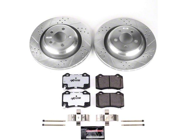 PowerStop Z36 Extreme Truck and Tow Brake Rotor and Pad Kit; Rear (08-21 Challenger w/ 4 or 6-Piston Front Calipers, Excluding SE & SXT)