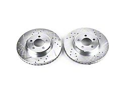 PowerStop Evolution Cross-Drilled and Slotted Rotors; Front Pair (06-23 Charger w/ Single Piston Front Calipers)
