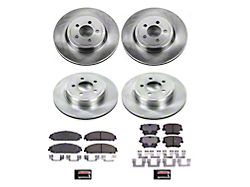 PowerStop OE Replacement Brake Rotor and Pad Kit; Front and Rear (06-23 Charger AWD SE, AWD SXT, Daytona, GT & R/T w/ Dual Piston Front Calipers)