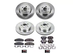 PowerStop OE Replacement Brake Rotor and Pad Kit; Front and Rear (06-23 Charger AWD SE, AWD SXT, Daytona, GT & R/T w/ Dual Piston Front Calipers)